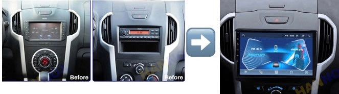 Dashkit Isuzu DMAX 2012+ de 9 pulgadas