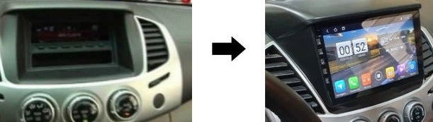 Combo Mitsubishi L200 Sportero | Radio de pantalla Android 9 pulgadas carplay / androidauto inalámbrico