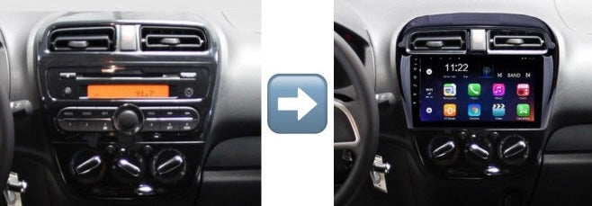 Dashkit Mitsubishi Mirage 2012+ de 9 pulgadas