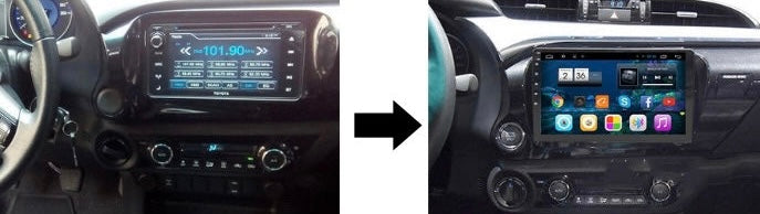 Dashkit Toyota Hilux REVO 2015+ de 10 pulgadas