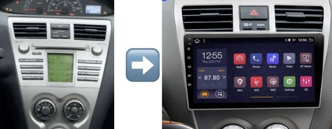 Dashkit Toyota Yaris Sedan 2007-2012 de 9 pulgadas