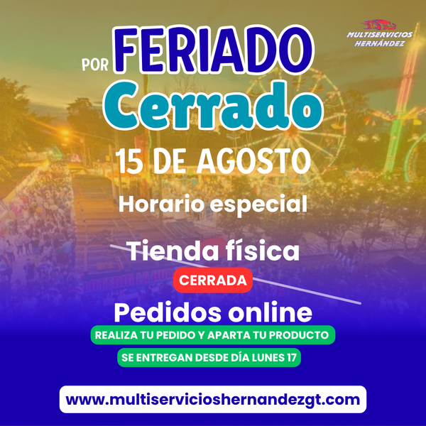 Horario 15 de agosto 2026