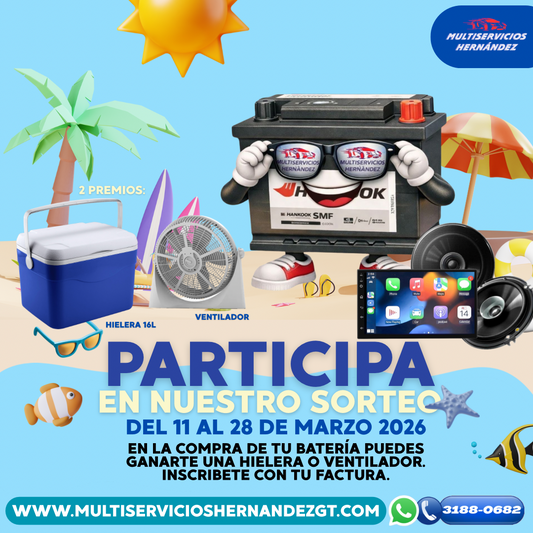 SORTEO VERANO 2026 BATERIAS Y CAR AUDIO