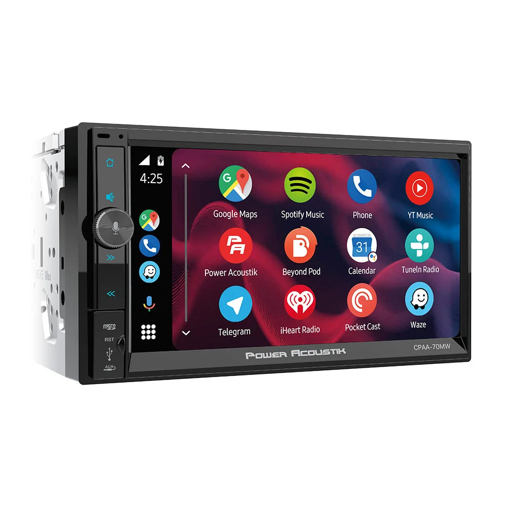 Radio de pantalla Power Acoustik CPAA-70MW Carplay / Android Auto inalámbrico