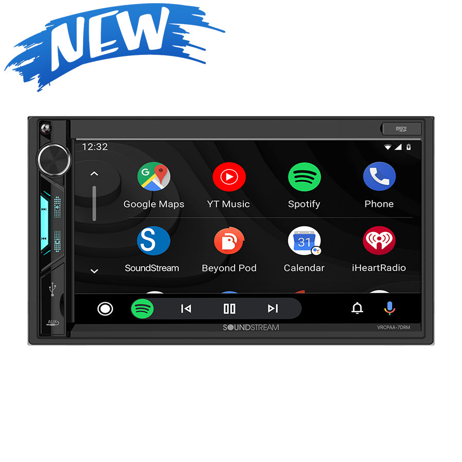 Carplay/AndroidAuto Screen Radio VRCPAA-7DRM Soundstream 7 inch