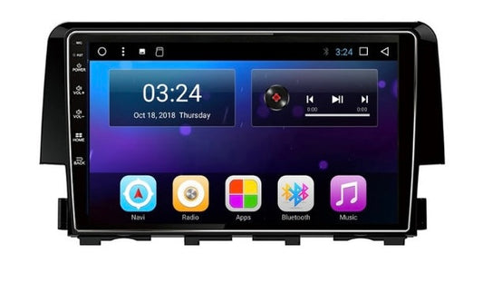 Combo Honda Civic 2016-2021 | Radio de pantalla Android 9 pulgadas carplay / androidauto inalámbrico
