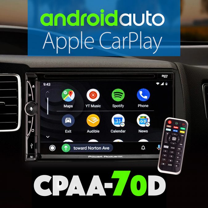 Radio Carplay/AndroidAuto 7" Power Acoustik CPAA-70D