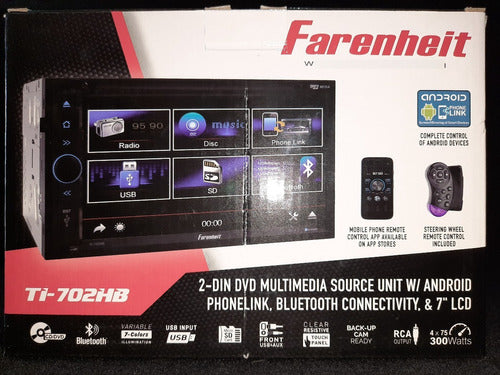 Radio pantalla 7” Fahrenheit DVD TI-702HB