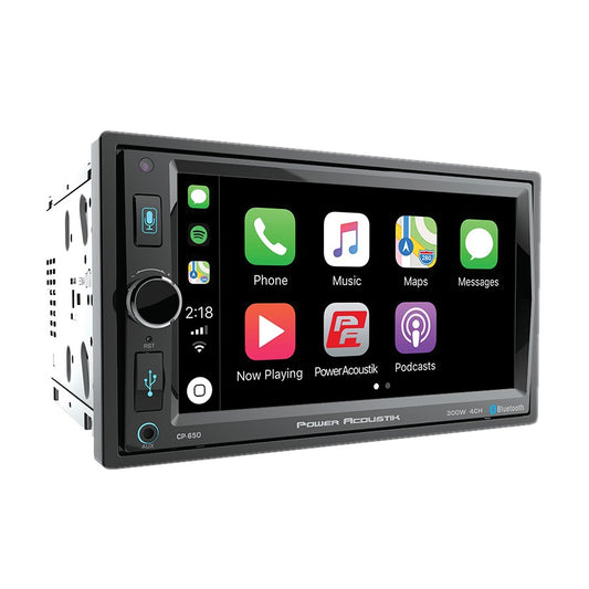 Radio Power Acoustik PTV-CP-650 | Carplay/AndroidAuto | Radio de pantalla
