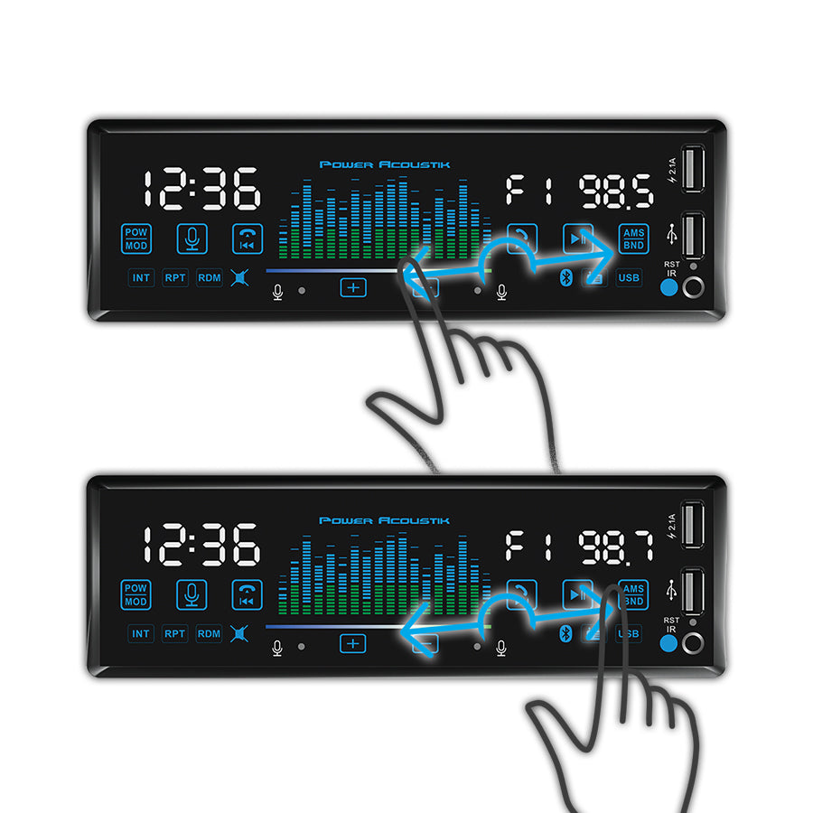 Radio táctil 1 din power acoustik PL-60MB