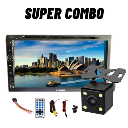 Super combo 7 inch DVD screen radio + Xtenzo Audio reversing camera