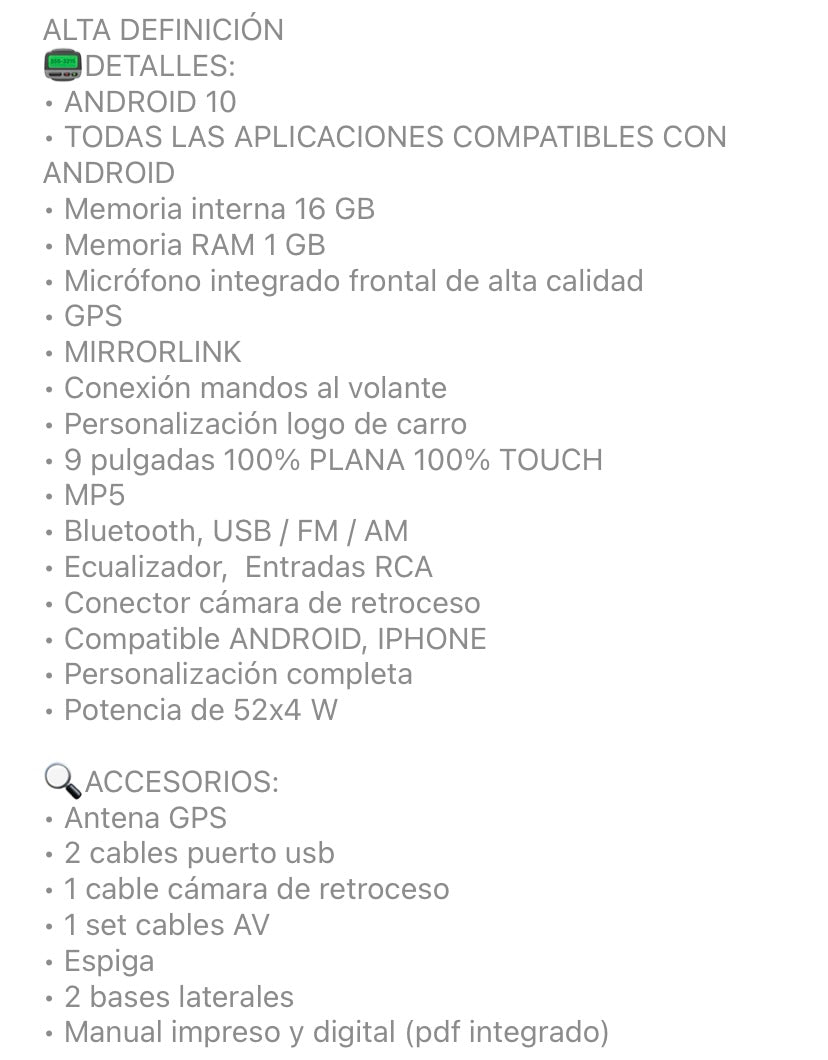 Combo Kia Sportage 2011-2016 | Radio de pantalla android 9 pulgadas + dashkit original
