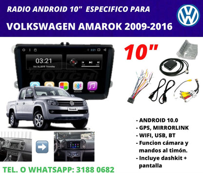Combo Volkswagen Amarok 2009-UP | Android 10 inch screen radio + original dashkit