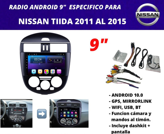 Nissan Tiida Combo 2011-2015 | 9 inch android screen radio + original dashkit