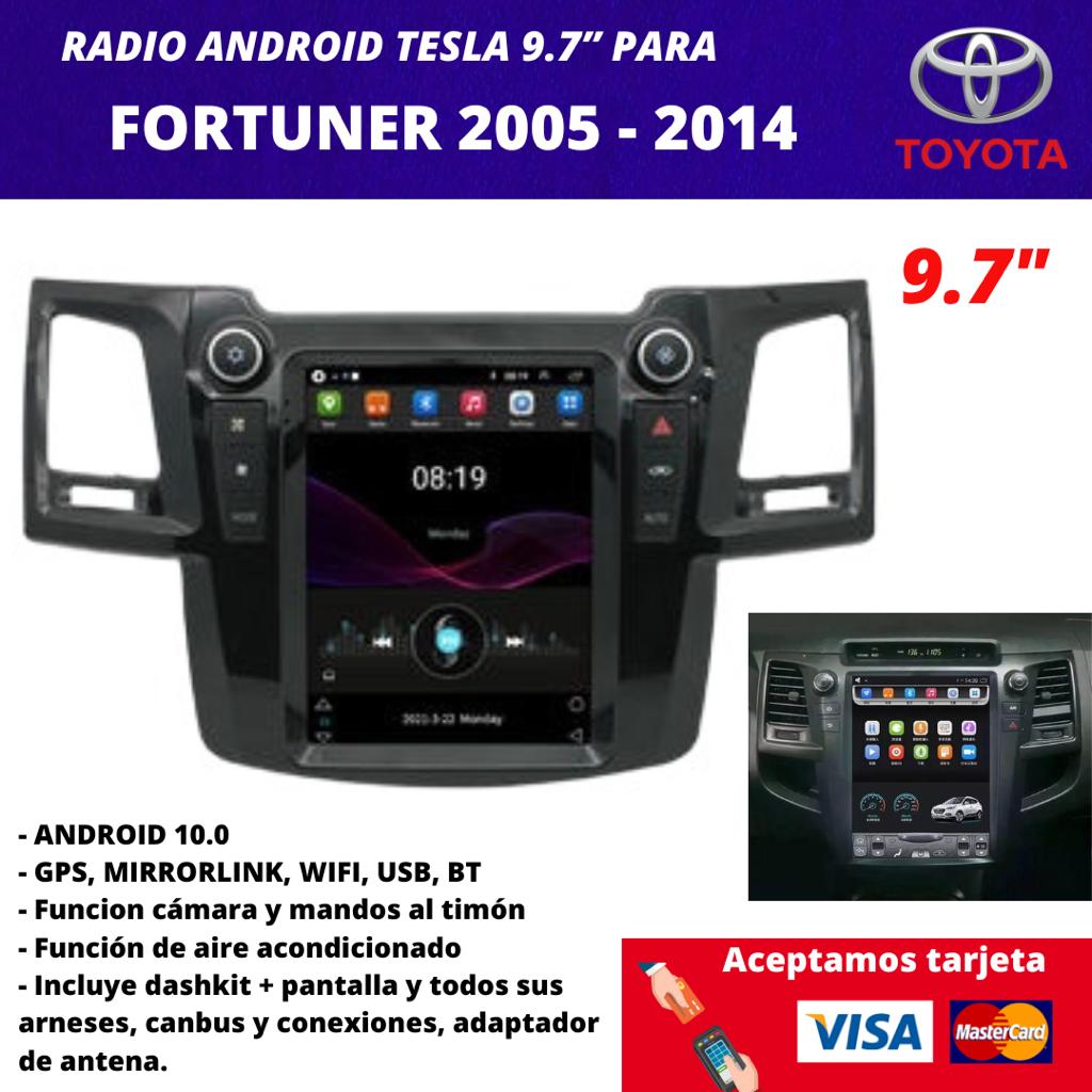 Android radio Tesla 9.7” FORTUNER 2005 to 2014